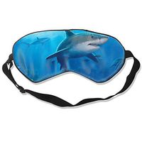 XJOFKJTI Water Sea Shark Blue Shark Underwater Sleep Mask Women & Men with Adjustable Straps Sleeping 8.26" X 3.54" Eye Masks Lightweight and Comfortable Night Cover for Kids Girls,Sleep Mask