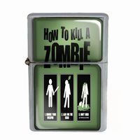 Wind Proof Dual Torch Refillable Lighter the 2nd Zombie Design-008