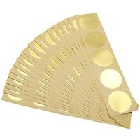 WSSROGY 200pcs 2" Gold Embossed Foil Blank Certificate Self-Adhesive Sealing Stickers for Invitations, Certification, Graduation, Corporate Seals