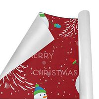 Gift Wrapping Paper Roll Christmas Snowman Red for Birthday,Holiday,Wedding,Baby Shower Gift Wrap - 3Rolls - 58inch x 23inch Per Roll