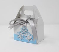 All About Details™ Snowflakes Favor Boxes (Light Blue & Silver)