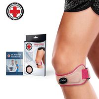 Doctor Developed Patella Tendon Strap/Knee Strap/Brace and Handbook — for Patellar Tendonitis (Jumper’s Knee), PFPS (Runner’s Knee), ITBS, Chondromalacia, Patellar Trackin (Pink)