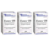 Ferrex 150 Polysaccharide Iron Complex Capsules By Breckenridge - 100 Ea (3-Pack) by Marble Medical