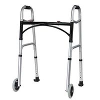 LTLHXM Folding Walking Frame with 2 Wheels Forearm Support Walker Rollator Lightweight Mobility Aid Helps with Walking Independently, Elderly Parents, Grandparents, Disabled & Injured