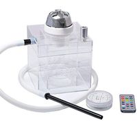 Hookah Narguile Shisha, LED Shisha with Remote Control, Portable Acrylic Hookah, Arab Hose Hookahs Combo Kit Set
