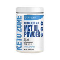 Keto Zone MCT Oil Powder | Unflavored | 300 Grams & 30 Day Supply | Recommended in Dr. Colbert's Keto Zone Diet | Ketogenic Creamer | Best MCT Powder | 70% C8 30% C10 | 0 Net Carbs