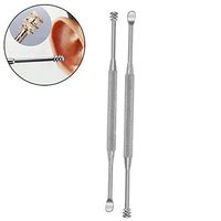 Earpicks Ear Wax Removal Tools- Ear Spoon Digger & Tweezers for Ear Health Care &Stainless Steel 360 Degree Rotating Ear Spoon Ear Digging Cleaning Tool