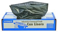 STOUT by Envision T4048B15 Total Recycled Content Bags, 100% Recyled Plastic, 40" x 48", 40-45 gal Capacity, 1.50 mil Thickness, Brown/Black (Pack of 100)