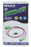 Moldex Pura-Fit Earplugs in a Dispenser Box- Corded (100 Pairs per Dispenser) (1 Dispenser Box) - AB-266-2-73