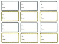 100 Trendy Gold & Silver Peel N Stick Wedding Birthday Party 2-1/2 X 1-1/4 Gift Tags Stickers