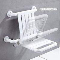 RDMZ Bracket Wall Mount Folding Shower Seat (Color : Yellow)