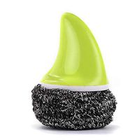 QJSDM Brush Cleaning Tools 3PC Shark-Shaped Brush Pot Cleaning Ball Bathroom Bowl Kitchen with Handle Stainless Steel Environmental Health Home Supply,Green