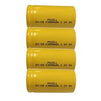 C Size 1.2V 3000mAh NI-CD Rechargeable Battery Flat Top 4Pcs