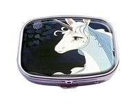 Top A Unicorn Custom Personalized Square Pill box Decorative Box Vitamin Container Pocket Or Wallet (Unicorn-2)