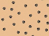 Black Paws"PAW Print" Tissue Paper for Gift Wrapping 15"x20" Kraft Brown Sheets - 50ct