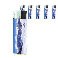 Alaska Scenes Set of 5 Lighters S3 Electronic Refillable Flame Cigarette Smoking