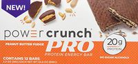 Bionutritional Research Group Power Crunch pro 12/Box pb Fudge, Peanut Butter Fudge, 12 Count