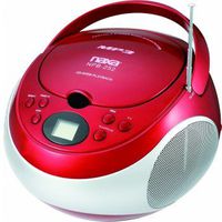 NAXNPB252RD - NAXA NPB252RD Portable CD MP3 Player with AM FM Stereo (Red)