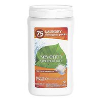 Seventh Generation Laundry Detergent Packs, Fresh Citrus & Sandalwood Scent, 75 Count