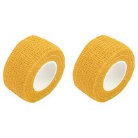 ECYC 2Pcs Self-Adhering Bandage Wraps 5 Yard Elastic First Aid Tape Roll,1 Inch Wide,Yellow