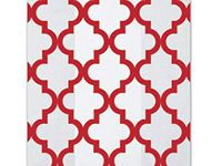 100ct Red"GEO Tiles" 4x2x9" Medium Cello Cellophane Treat Food Snack Bags