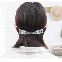 Foulon Unisex Casual White Pink Plastic Prevent Earache Mask Extension Hook Masks