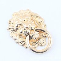 Universal Vintage Antique Finger Ring Holder Grip for Cell Phone iPhone Tablet iPad - Lion Head (Bright Gold)