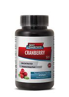 Cranberry Supplement - Cranberry Concentrated 252Mg with Vitamins C and E - Heart Health - 1 Bottle 60 softgels