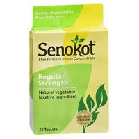 Senokot Natural Laxative - 20 Tablets, Pack of 6