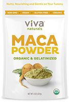 Viva Naturals Organic Maca Powder, 8oz Bag, Gelatinized for Enhanced Bioavailability, Non-GMO