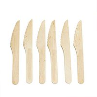 100 Wooden Knives Knife 16.5 Cm - Biodegradable Disposable Tableware 100 Pieces - Great For Parties, Bbqs, Picnics And Events ! by TARGARIAN
