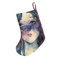 Galaxy Girl Cute Funny Xmas Socks Hanging Decoration Candy Bag Party Holiday Christmas Santa Claus Home Decor Gift