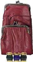 Greatest Selection Deluxe Full Lamb Skin Cigarette Case Pouch, Coin Purse, 120s, Free Gift! 3212Z (Light Burgundy)
