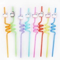 Magik 24-48 Pack Reusable Unicorn Alpaca Mermaid Straws Daughters Girls Party Favor Kids (Alpaca, 48)