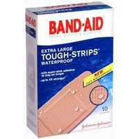 Special pack of 5 BAND-AID TOUGH STRIP WATERPROOF XL 10 per pack