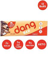 Dang Keto Bar | Chocolate Cinnamon | 12 Pack | Keto Certified, Vegan, Low Carb, Low Sugar, Plant Based, Non GMO, Gluten Free Snacks | 5g Net Carbs, 9g Protein, No Added Sugars