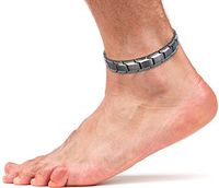 Elegant Titanium Magnetic Therapy Anklet for Men and Women Arthritis Pain Relief & Inflammation Reduction for Feet and Ankles (Gunmetal Gray)