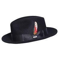 Conner Hats Men's Bad Hombre Wool Fedora, Black, L