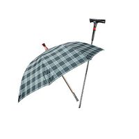 Wanson Multifunctional Cane Outdoor Umbrella Cane Elderly LED Lighting Umbrella Rod Aluminum Alloy Black Umbrella Cane 88Cm