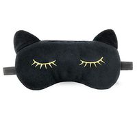 Ultra Soft Cute Cat Sleeping Mask by Silly Obsessions. Light Blocking Facial face mask for cat Lovers.