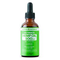 ULTRIMA 500mgHemp Tincture Oil Drops - 30ml (1oz.) - Strawberry Lemon