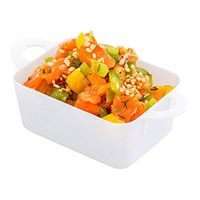 Rectangular Cocotte - Mini Rectangle Cocotte - 3.8", 3 oz - Premium Plastic - White - Disposable - 100ct Box - Restaurantware