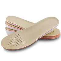 Deodorization Sweatproof Increased Insole/Elastic Shock Absorbing Height Increasing Sports Shoe Insoles, Soft Breathable Orthotic Replacement Insoles for Men and Women (Women 35-40, High 2.5CM)