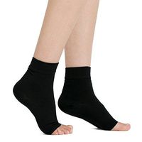 MojaSports Ankle Compression Sleeves Plantar Fasciitis Foot Socks Arch Support (Pure Black : 1 Pair, Small/Medium)