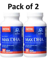 Jarrow Formulas Max DHA , Supports Brain and Eye Health, 180 Softgels (Pack of 2)