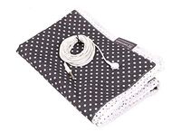 shieldgreen-EMF,RF Shielding+Earthing Therapy Blanket-Modern Dot, Stainless Steel Yarn 30% Fabric+Earthing snap for Whole Body Earthing(for UK,EU,etc)