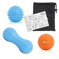 Limm Trigger Point Massage Ball Set - Lacrosse, Spiky and Spiky Peanut Balls for Physical Therapy, Myofascial Release, Muscle Knots and Recovery, Yoga - Includes Free Carry Bag