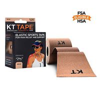 KT TAPE Original Cotton Elastic Kinesiology Therapeutic Athletic Tape, 16 Ft Uncut Roll, Beige, Latex Free, Breathable, Pro & Olympic Choice