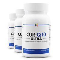 Stop Aging Now - CUR-Q10 Ultra Curcumin CoQ10 Complex - High Antioxidant Curcumin CoQ10 Complex - 60 Veggie Caps (3 Bottle Multi-Pack)