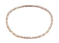 Jaline Elegant Rose-Gold Titanium Magnetic Therapy Necklace Tone with Free Links Removal Tool，Health Function Element of Magnets,20.6 inches